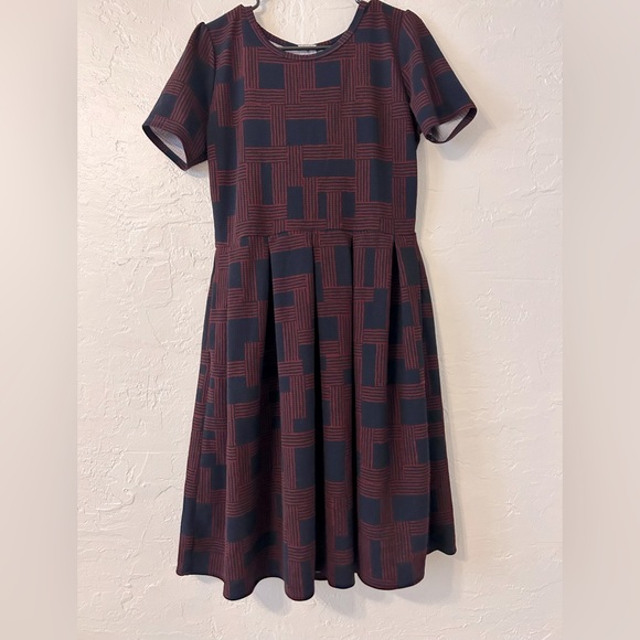 SOLD Navy Blue and Red Dress. Winter colors ❄️ - Picture 1 of 9